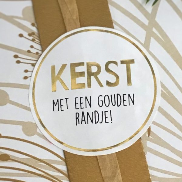 Troostcadeau Kerst met een gouden randje