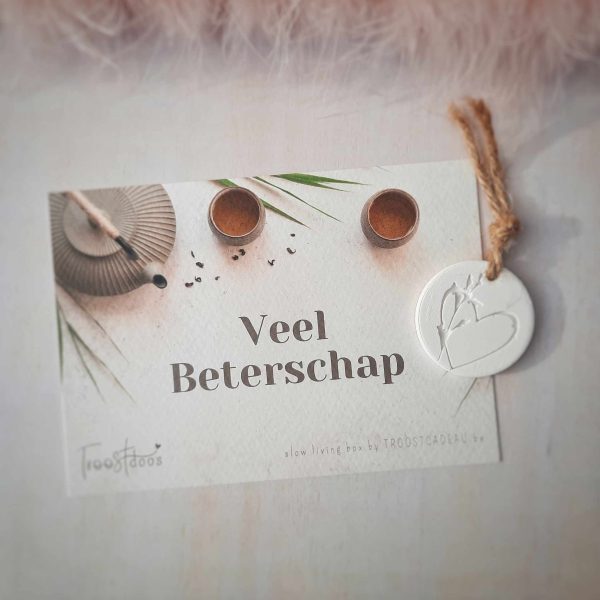 Beterschap cadeau kaart 'veel beterschap '