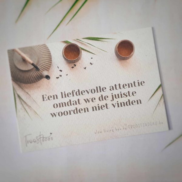 Troostende woorden troost cadeau rouw 'een liefdevolle attentie'