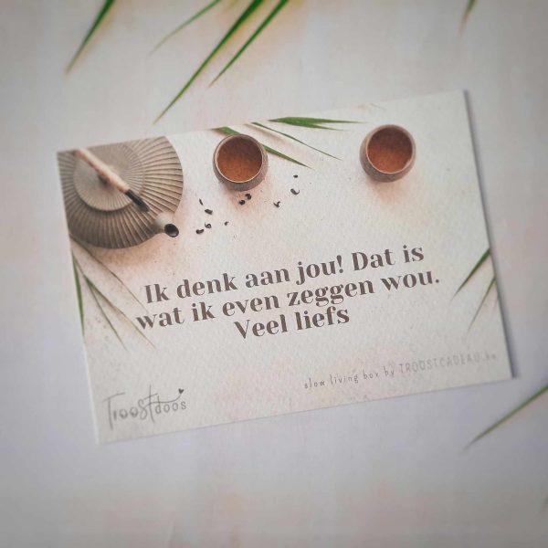 Troostende woorden troost cadeau rouw 'ik denk aan jou'