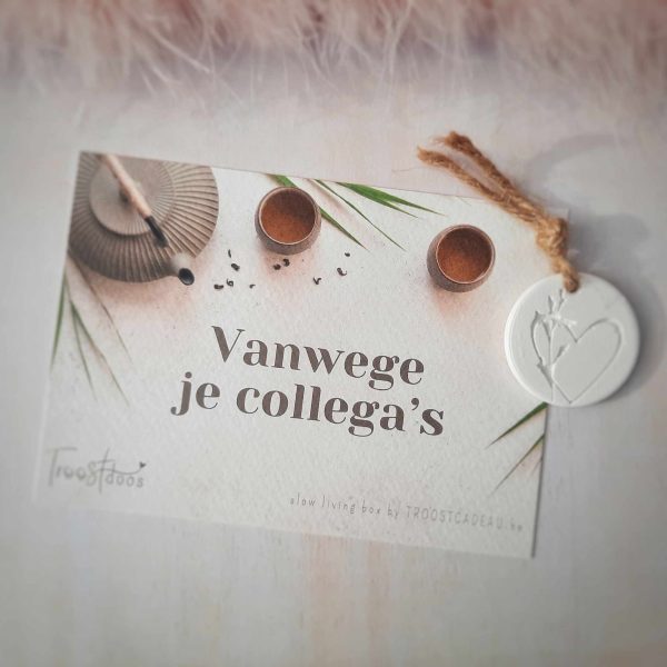 Troost cadeau kaart 'vanwege je collega's'