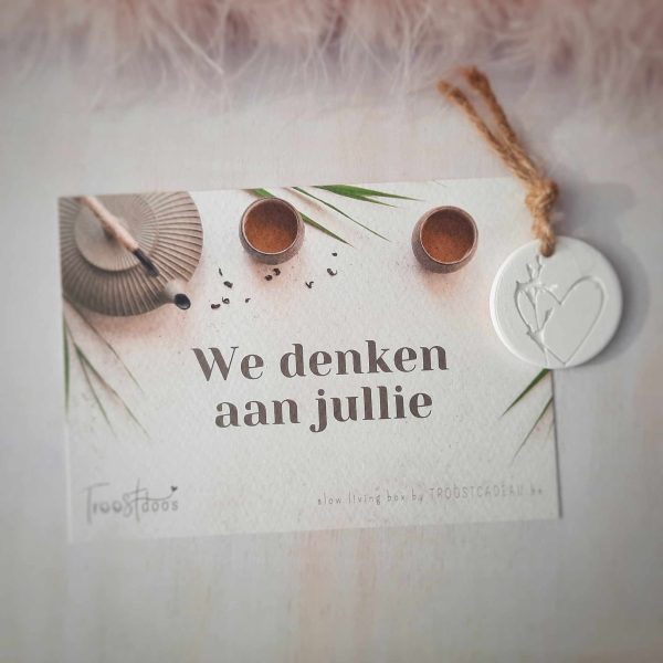 Troost cadeau kaart 'we denken aan jullie'